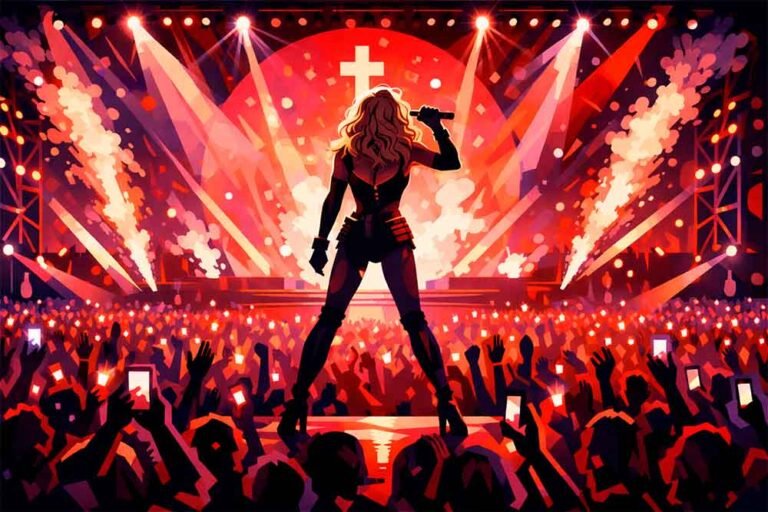 Madonna em palco de turnê histórica como diva pop