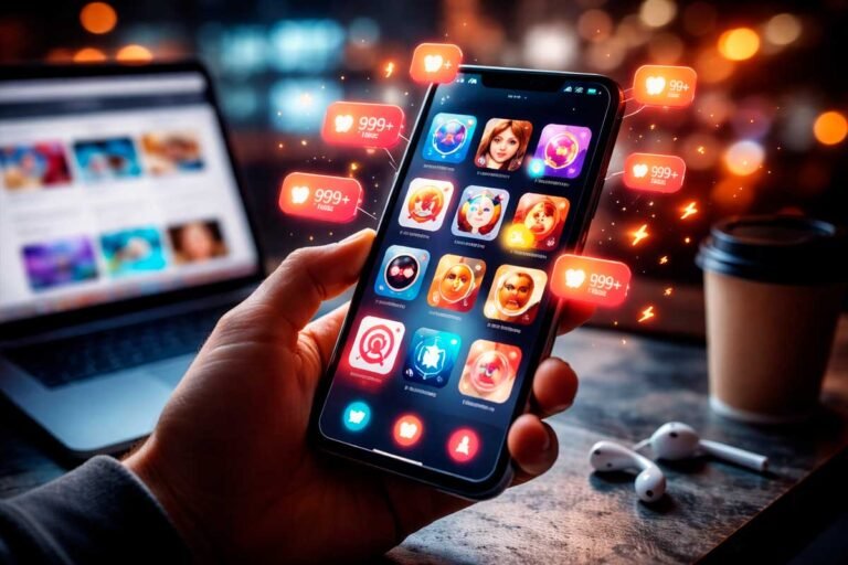 Ilustração sobre apps virais e modinhas digitais