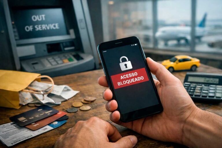 Risco de bloqueio em conta digital