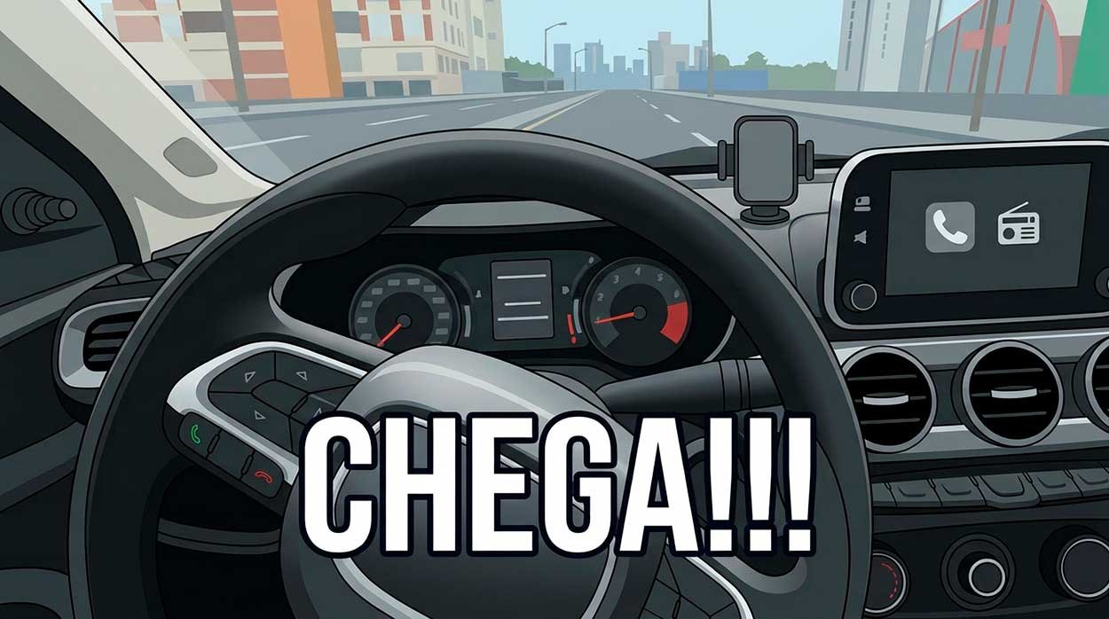 CHEGA!!!' O desabafo de quem viveu a praça na pele. Entenda a frustração por trás do aplicativo e a realidade do motorista.